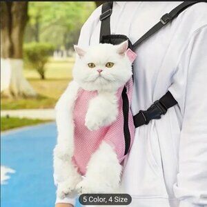 Breathable Mesh PET Backpack for Small Dogs & Cats Portable Zippered Pet Carrier